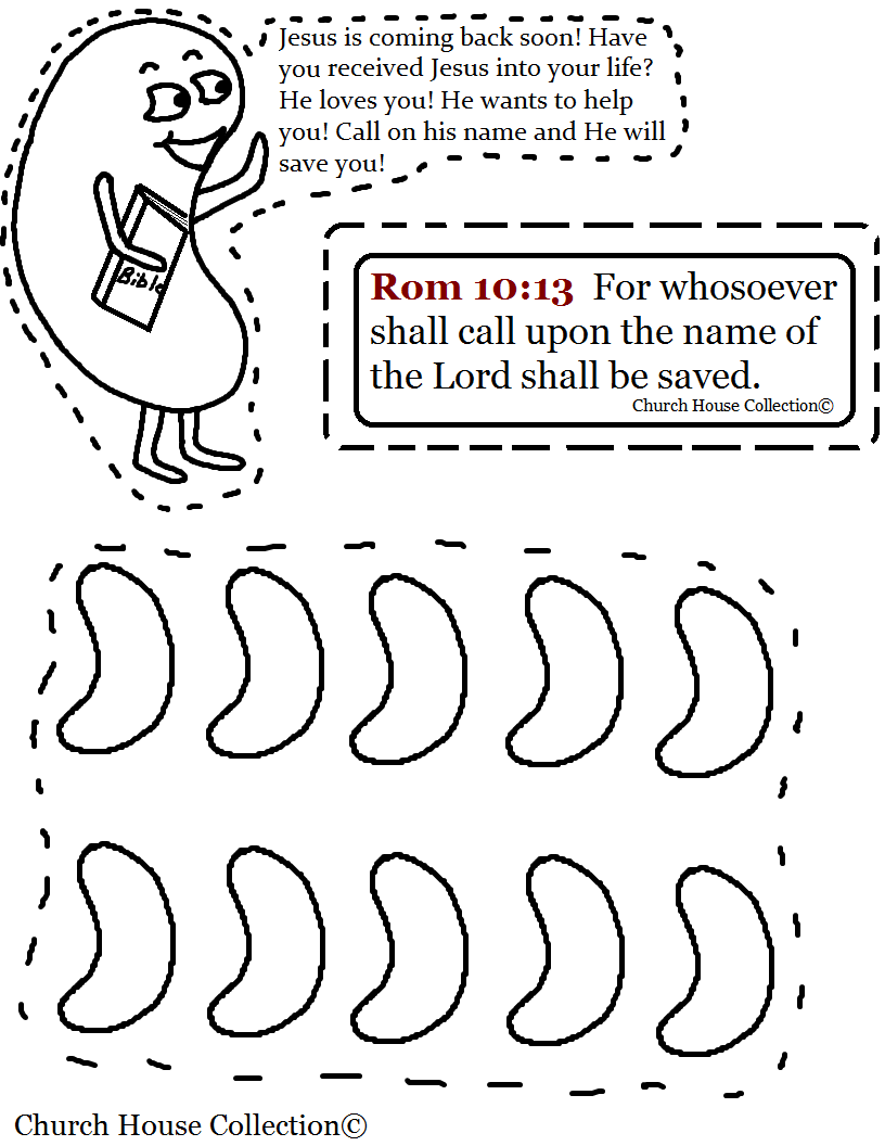 Jelly Bean With Bible Cutout Page